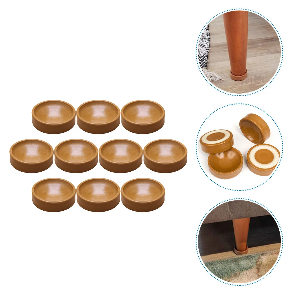10 Pcs Caster Cups Piano Sliders Bed Accessories Chair Riser Casters Wood Furniture Protector Floor enlarge
