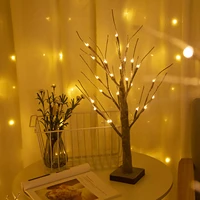 led birch tree light up night lamp fairy spirit warm white tabletop light battery powered home party festival holiday decoration