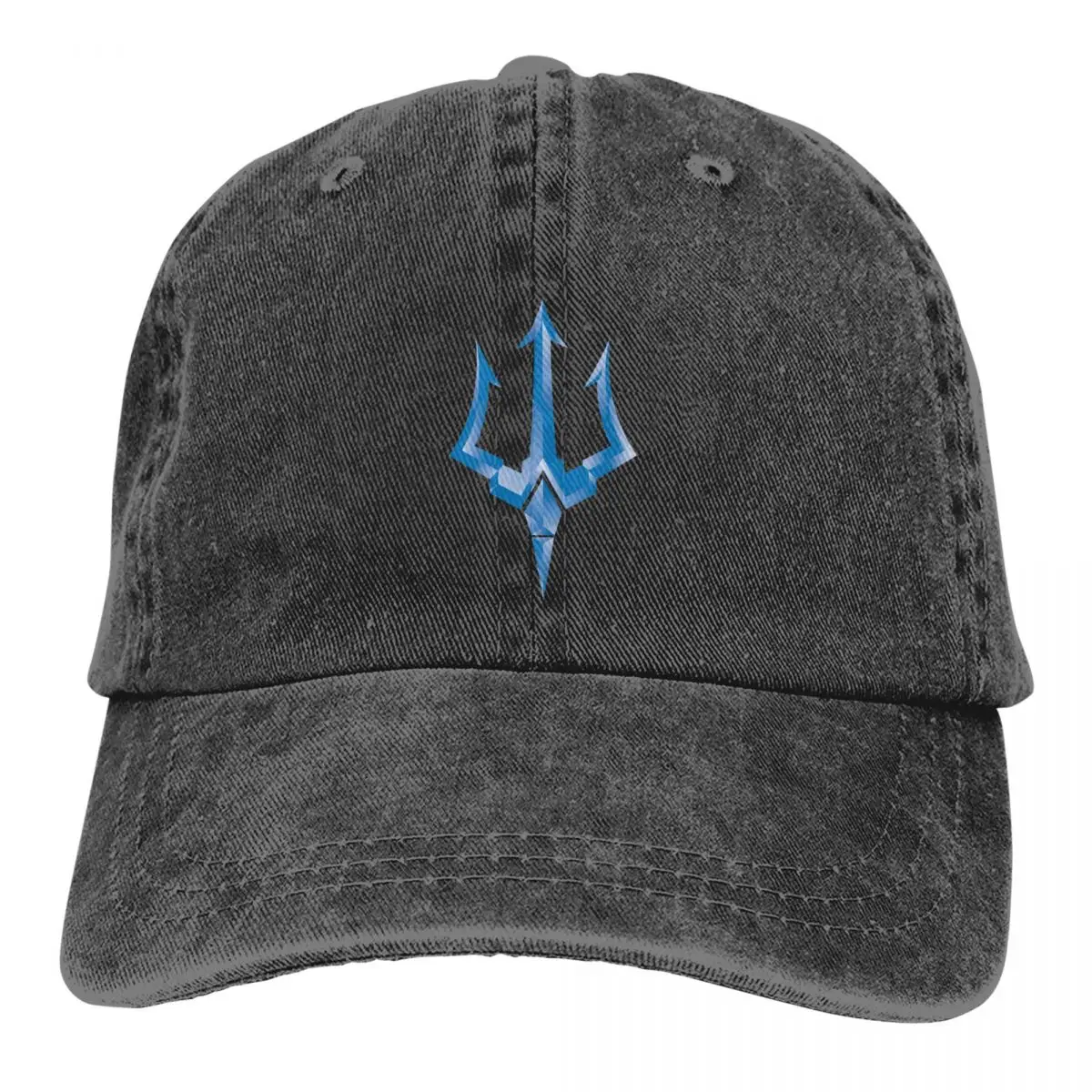 Summer Cap Sun Visor Blue Poseidon Trident Hip Hop Caps Poseidon's Weapon Cowboy Hat Peaked Hats