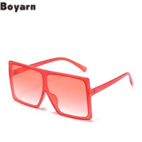 boyarn cross border pop box sunglasses trend personalized gradient sunglasses fashion large frame thin face uv400 glasses