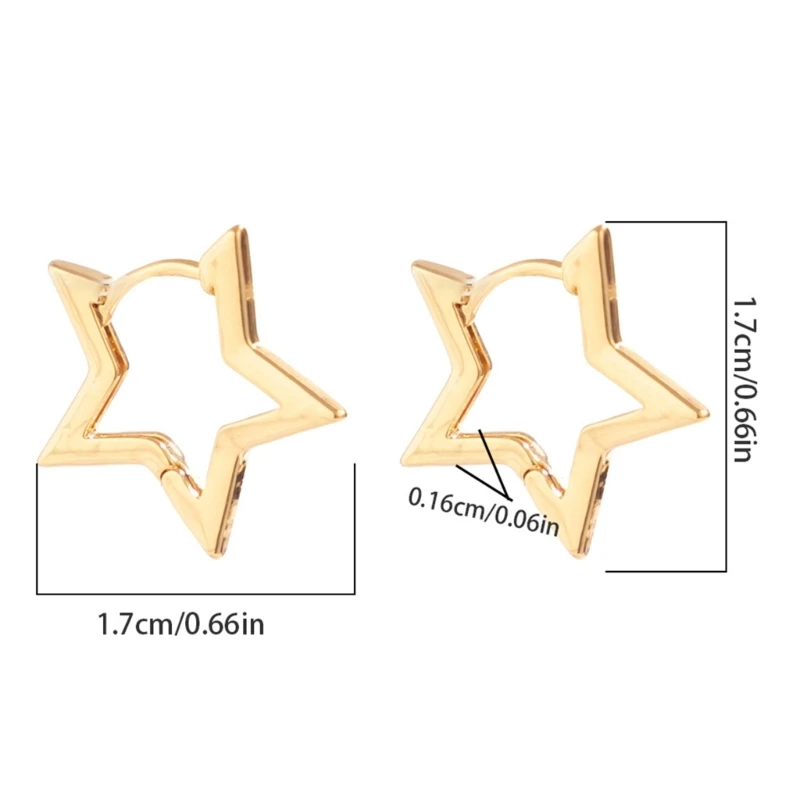 Модные зажимы для ушей со звездами кулон в форме звезды серьги стиле Y2K ювелирные
