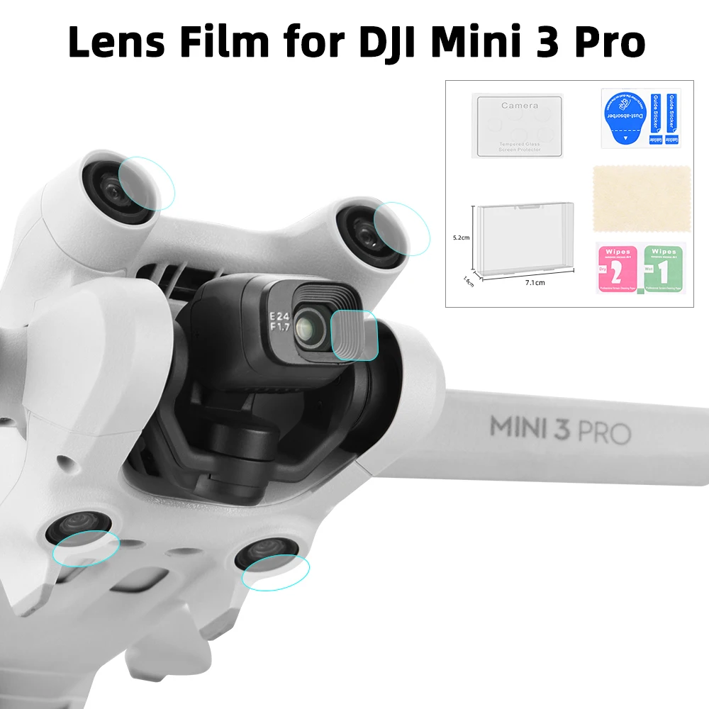 Lens Protective Film for DJI Mini 3 Pro Drone Tempered Glass Vision Sensor Anti-scratch Camera Lens Screen Protector Accessories
