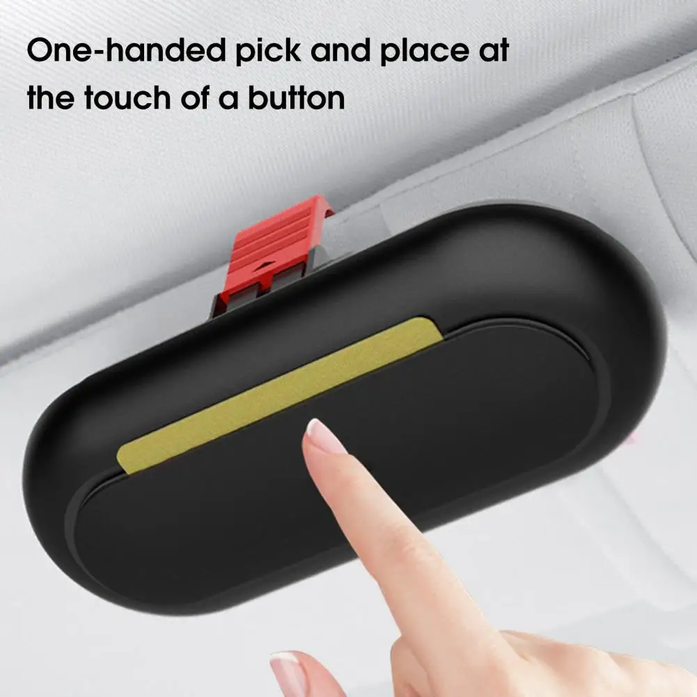 

Useful Eye Glasses Case Wear-resistant Smooth Surface Eye Glasses Holder Clip Car Sun Visor Glasses Organizer
