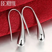 doteffil 925 sterling silver water dropletsraindrops stud earrings for woman wedding engagement fashion party charm jewelry