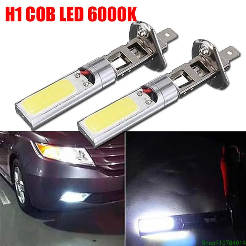 

2 шт. H1 Cob автомобильный светодиод Koplamp 6000K высокомощный автомобильный светоизлучающий диод аксессуары 12 в автомобильный Стайлинг противоту...