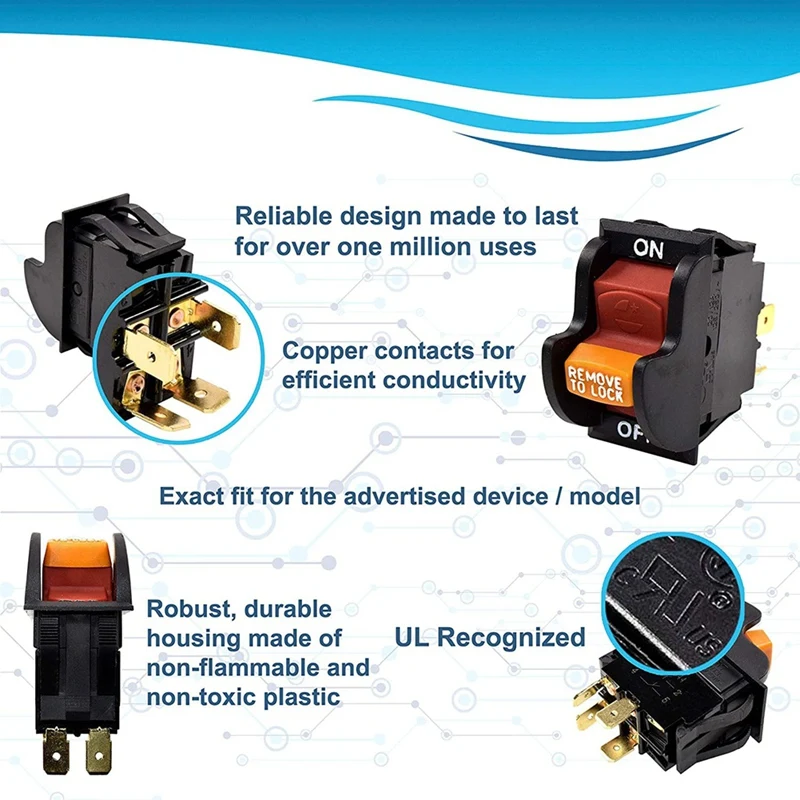 Тумблер настольной пилы SW7A 489105 -00 Для Delta 11-900 31-120 Сверлильный станок 34-670 Ryobi 46023