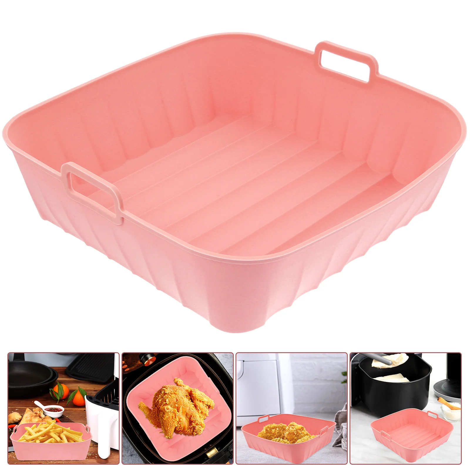 

Cooking Air Fryer Square Air Fryer Liner Kitchen Silicone Pot Air Fryer Accessories for Cooking Kitchen Non-Stick