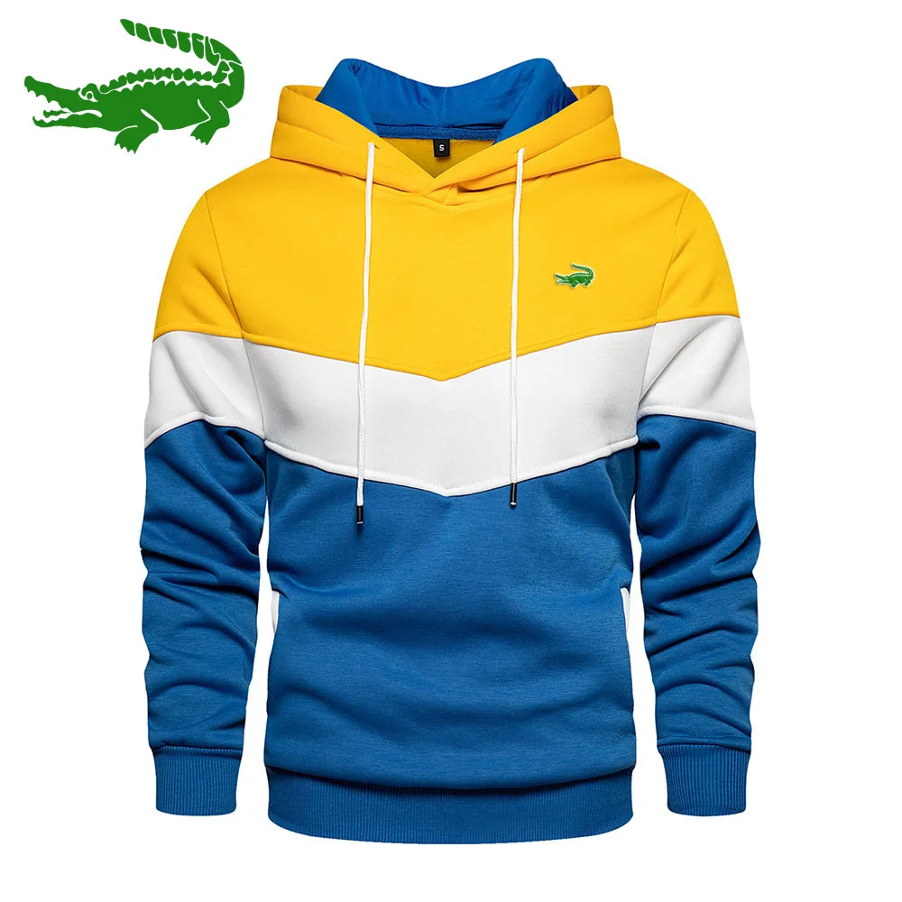 Men's Women Autumn Winter Embroidery Patchwork Hooded Sweatshirt Hoodies Clothing Casual Loose Fleece Warm Streetwear Fashion