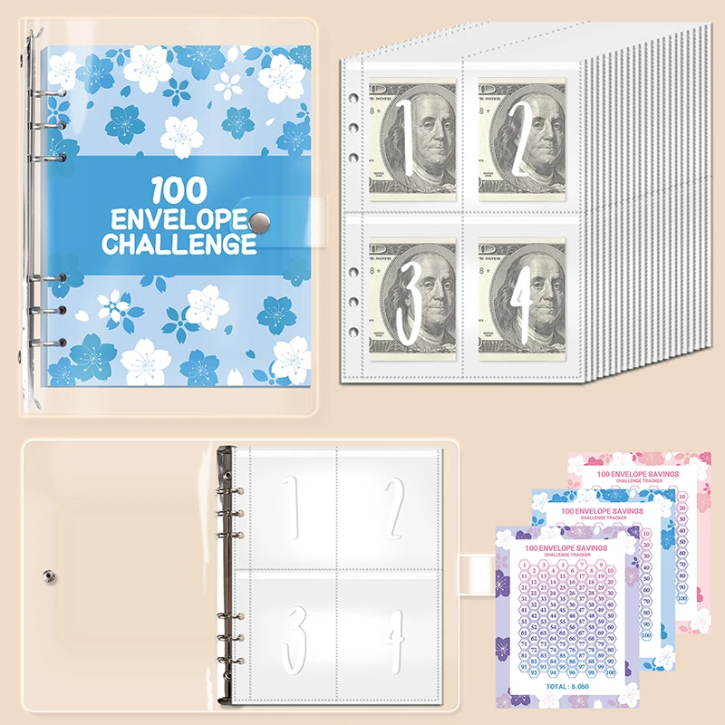 1 комплект 100 дней экономии денег книга для конверт бюджета блокнот с отрывными