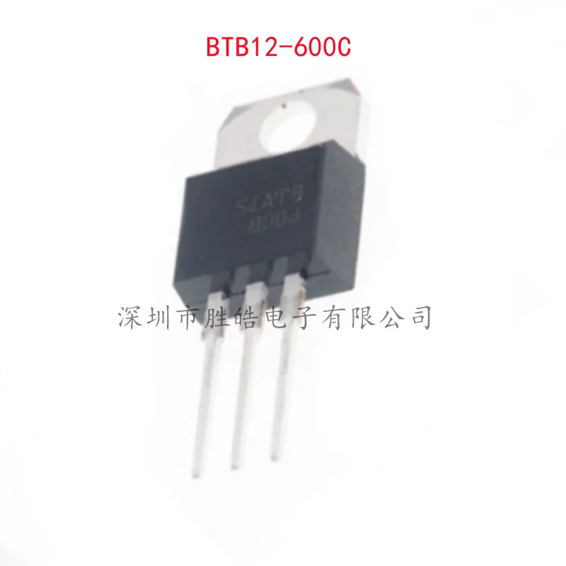 (10PCS)  NEW  BTB12-600C  BTB12  600C   12A  600V   Two-Way  Silicon Controlled  Straight Into The TO-220  Integrated Circuit