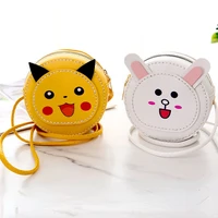 pokemon pikachu cartoon cute partially prepared products coin purse one shoulder diagonal round bag handmade diy material bag