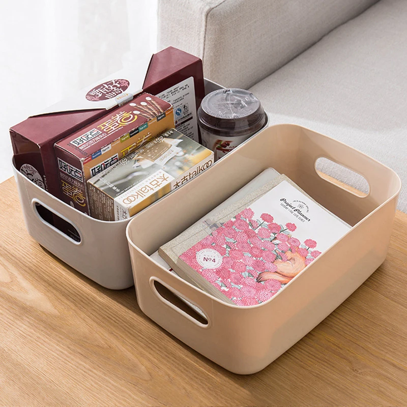 

3 Pcs Dormitory Sundries Storage Box Desktop Plastic Cosmetic Storage Box Bathroom Kitchen Storage Basket