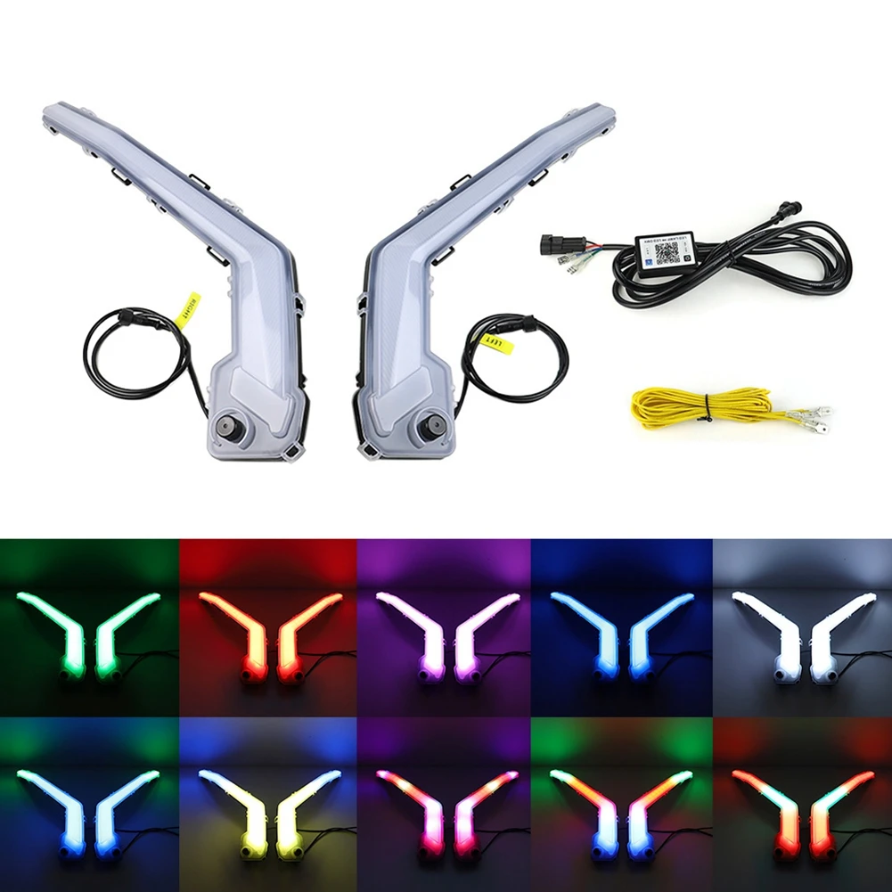 

Front LED Signature Lights RGB Turn Signal Light Accessories For Can-Am Maverick X3 18-22 710004994 710004995