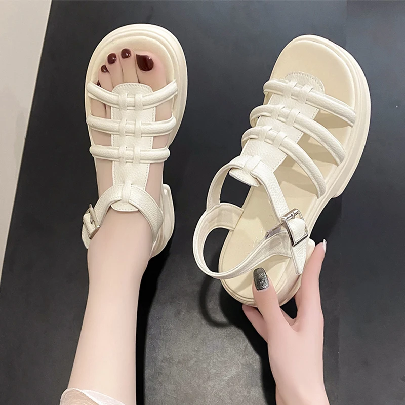 

Женские сандалии на среднем каблуке, туфли-лодочки с открытым носком, шлепанцы для ходьбы, лето 2023