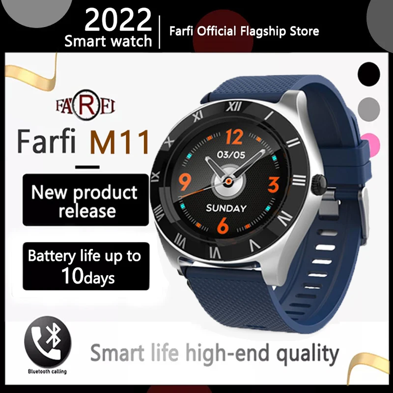 

Мужские наручные часы Farfi M11, спортивные Смарт-часы с трекером, ремешком для фотосъемки, оригинальные сенсорные часы, смарт-браслет с Bluetooth-со...