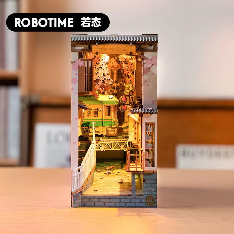 diy book nook kit wooden magic harry cabin bookshelf model 3d calligraphy dollhouse art house room decoration toy creative gifts free global shipping