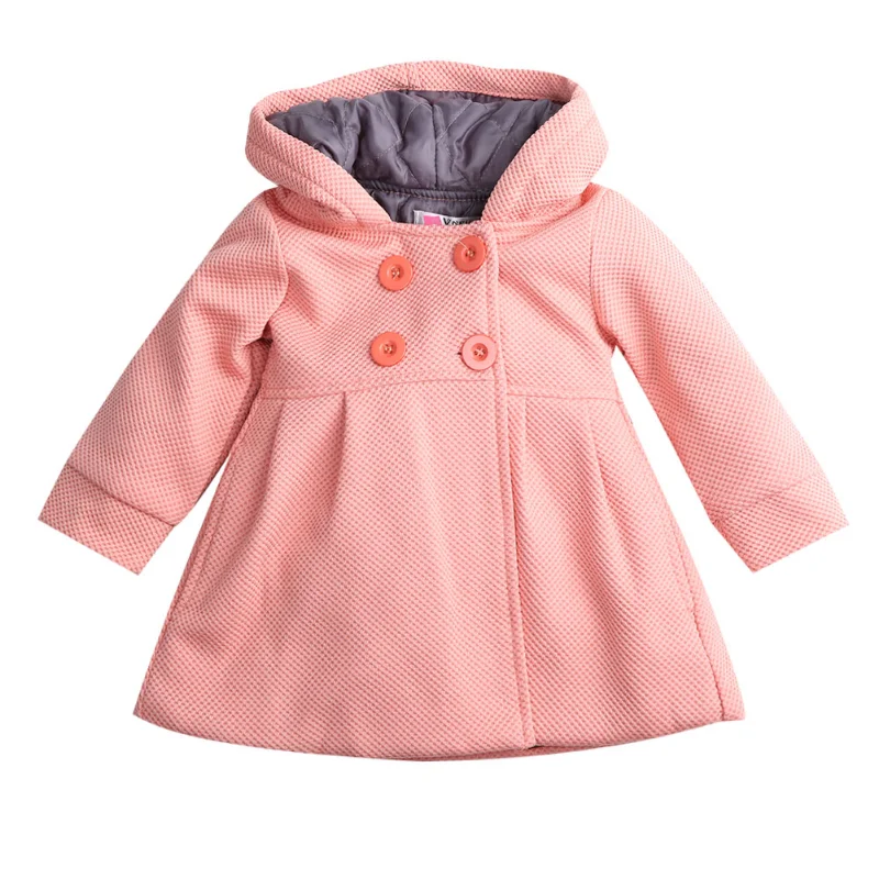 Купи 2022 Baby Autumn Winter Cute Infant Toddler Nowsuit Jacket Outerwear Clothes Baby Girl Winter Warm Wool Blend Pea Clothing Coat за 1,009 рублей в магазине AliExpress