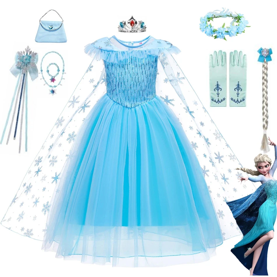 

Frozen 2 Elsa Anna Princess Role Play Costume Princess Dress For Baby Girls Cosplay Party Gown Carnival Snow Queen Vestidos