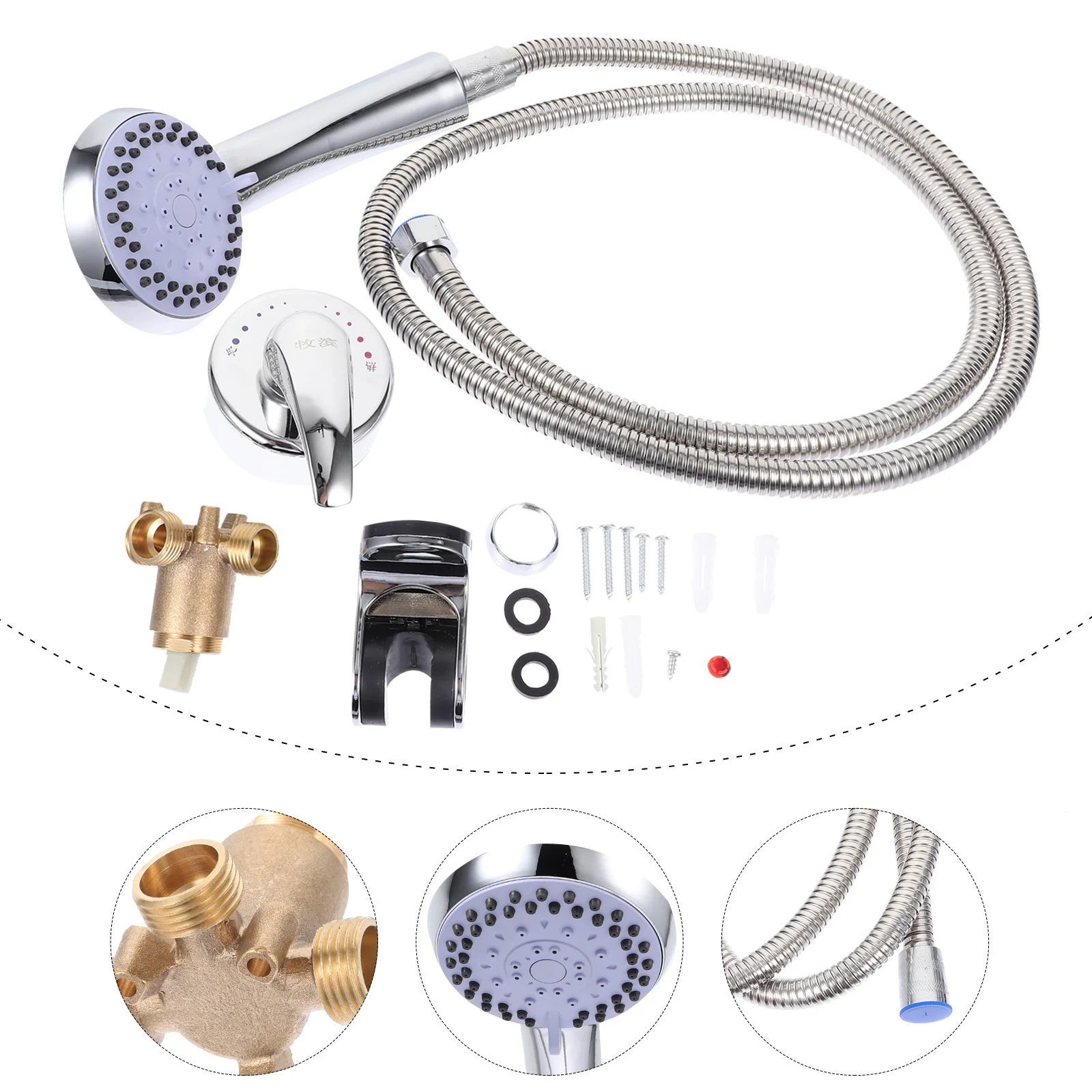 

Shower Bathroom Accessory Copper Showering Copper Water Shower Tap Cold Hot Showering for Hotel Home