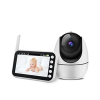 4 3 inch video baby monitor feeding reminder temperature monitoring 360 ptz wifi camera battery security nanny camera