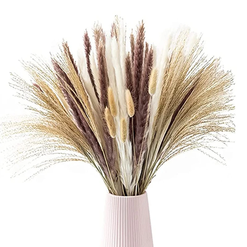 

Natural Dried Pampas Grass,70 Pcs Pampas Grass Decor,Pompous Grass Bouquets For Boho Flower Arrangements Decor