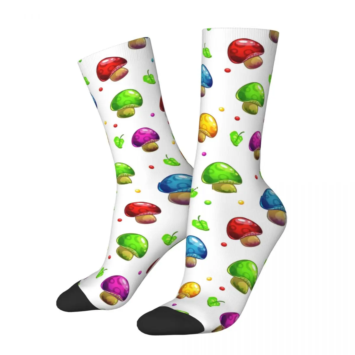 

Green Mushroom Tasty Food Socks Male Mens Women Spring Stockings Polyester