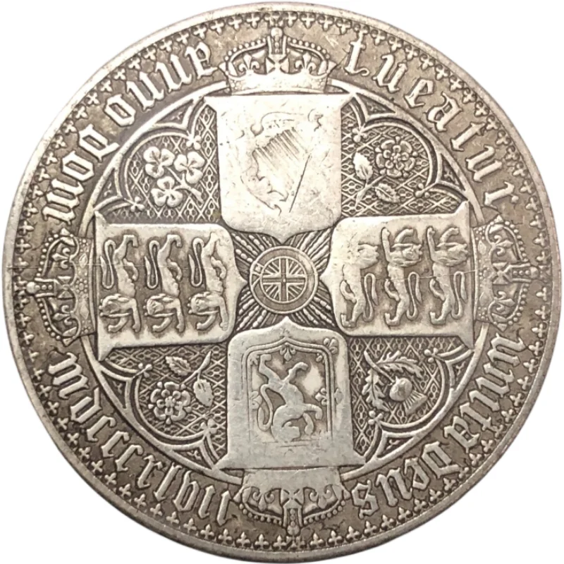 Копийные серебряные монеты 1847 года Великобритания 1 Корона