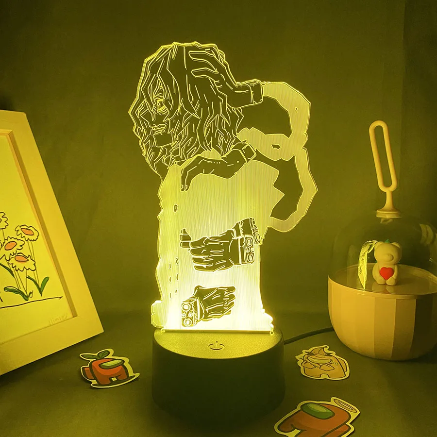 

My Hero Academia Anime Figure Tomura Shigaraki 3D Led Night Lights Neon Birthday Gift Bedroom Table Decoration Manga Lava Lamp