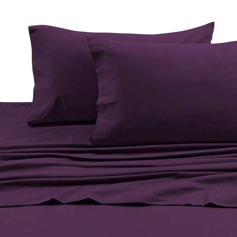 

Solid Flannel 4 Piece Sheet Set by