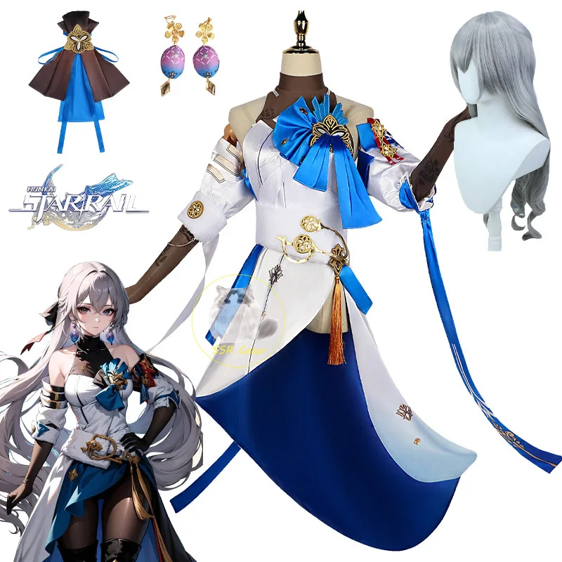 

Game Bronya Cosplay Costume Honkai: Star Rail Cosplay Uniform Dress Bronya Wig Halloween Carnival Party Women Sexy Clothes