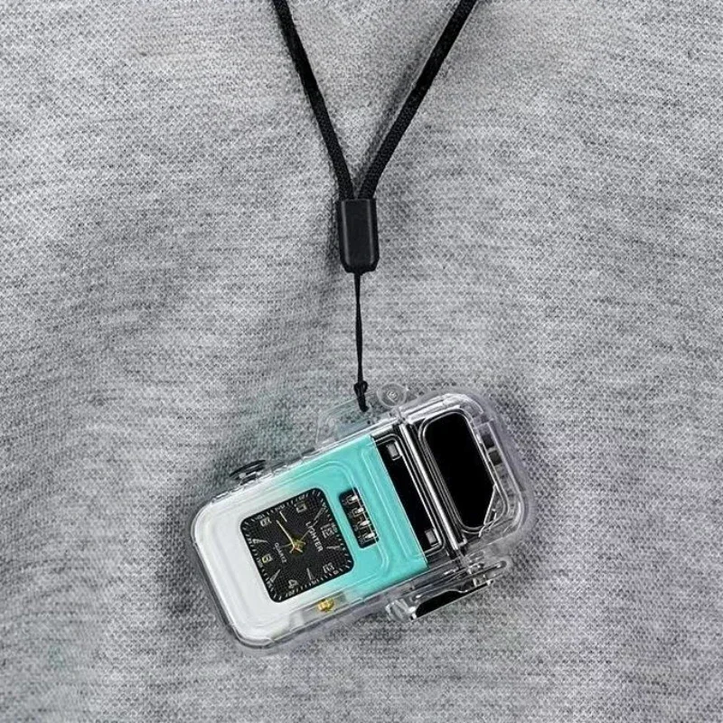 USB плазменная зарядка, зажигалка для часов, уличная ветрозащитная портативная водонепроницаемая зажигалка, мужские часы, подарочные аксессуары для сигарет (art.: 3920d306e362c) - 3920d306e362c