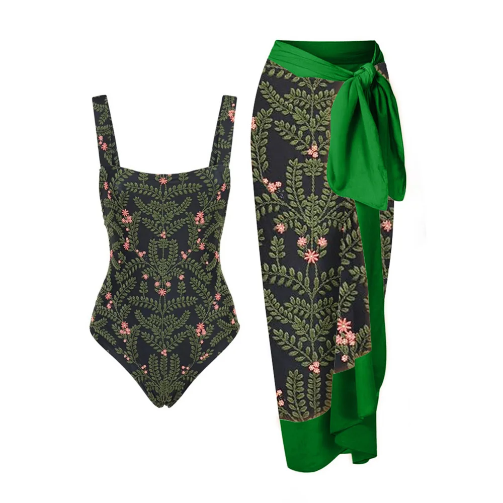 

Custom Vintage Style Swimsuit Women 2023 Square Collar Bikini Set Sleeveless Push Up Bandage Swimwear Thong Bathing Suits