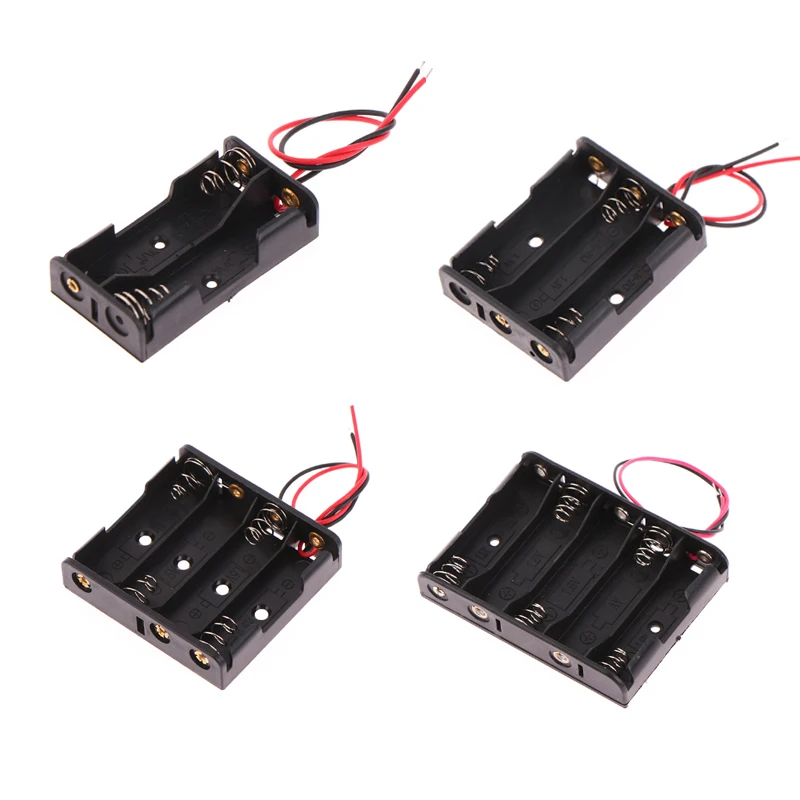 

Чехол для батарей 3 в AA, 1, 2, 3, 4, 5, 6 ячеек, держатель для батарей AA, LR6, HR6, чехол для хранения, свинцовый провод, контейнер для защиты батареи