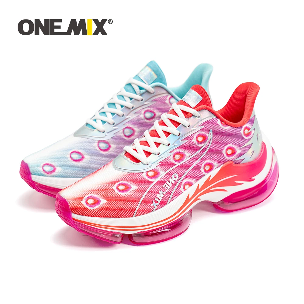 ONEMIX Fitness Running Shoes Character Colorful Athletic Breathable Gym Trainers Chunky Shoes Cushion Walking Sneakers for Women