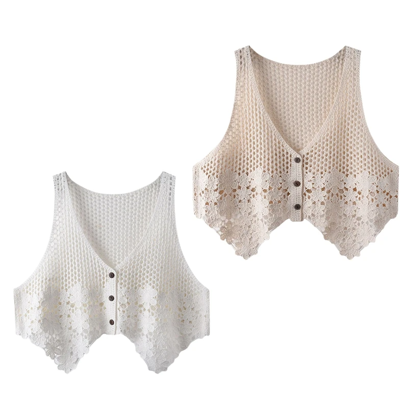 

Women's Sleeveless Cropped Cardigan Sweater Elegant Shrugs for Women