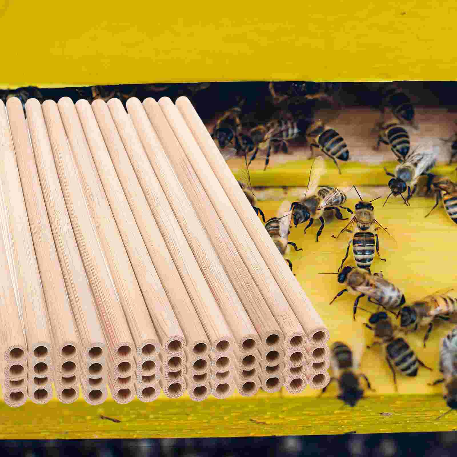 50 шт. бамбуковая трубка принадлежности для пчел сменные трубки одноразовые