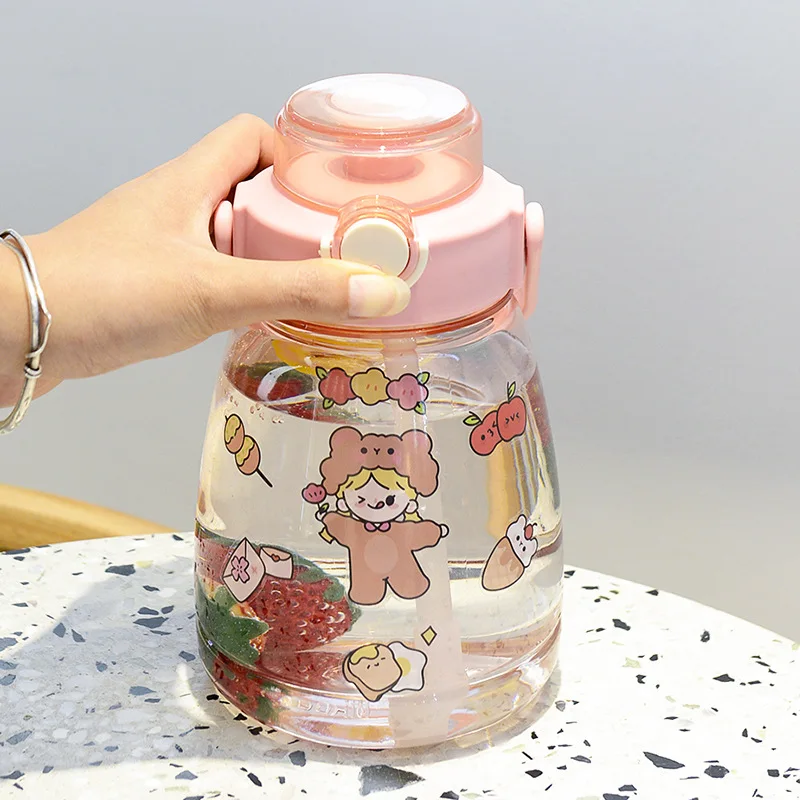 Портативная детская мультяшная бутылка для воды спортивная чашка большой