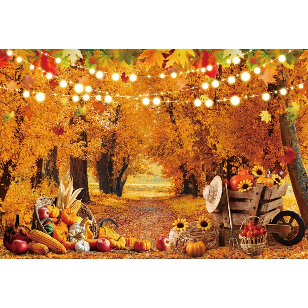 Фон для фотосъемки с изображением природного осеннего леса