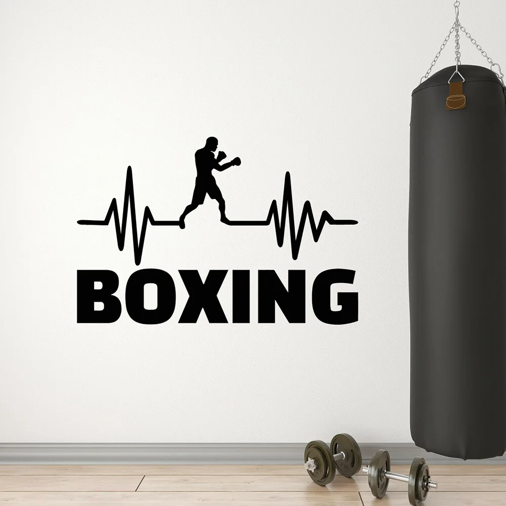 

Boxing Quotes Wall Decals Vinyl Wall Decal Fight Club Boxing Gym Fitness Cardio Sport Stickers Fitness Centre Decoration G2530