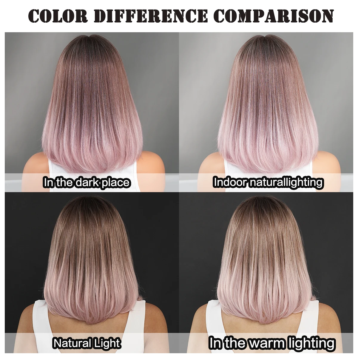 Парик HD на прозрачной сетке спереди высокоплотные синтетические короткие прямые