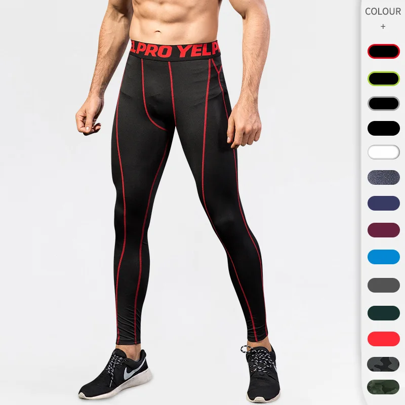 

Мужские спортивные брюки, компрессионные быстросохнущие спортивные Леггинсы для фитнеса, мужская спортивная одежда, тренировочные баскет...