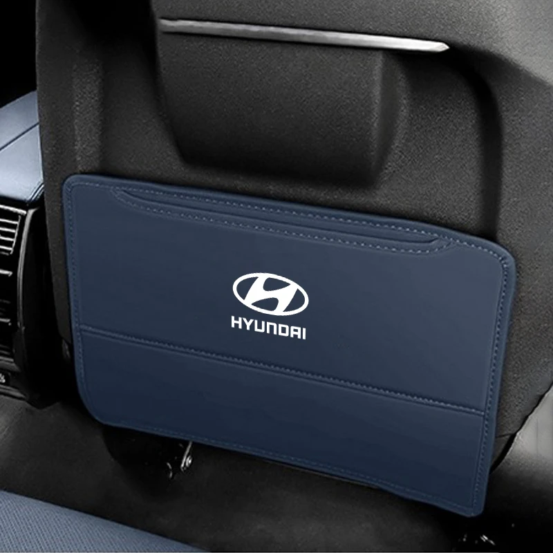 Фото Кожаный защитный чехол на спинку автомобильного сиденья для Hyundai Tucson IX35 I30 I20 I10 Kona Coupe Veloster I40 №5