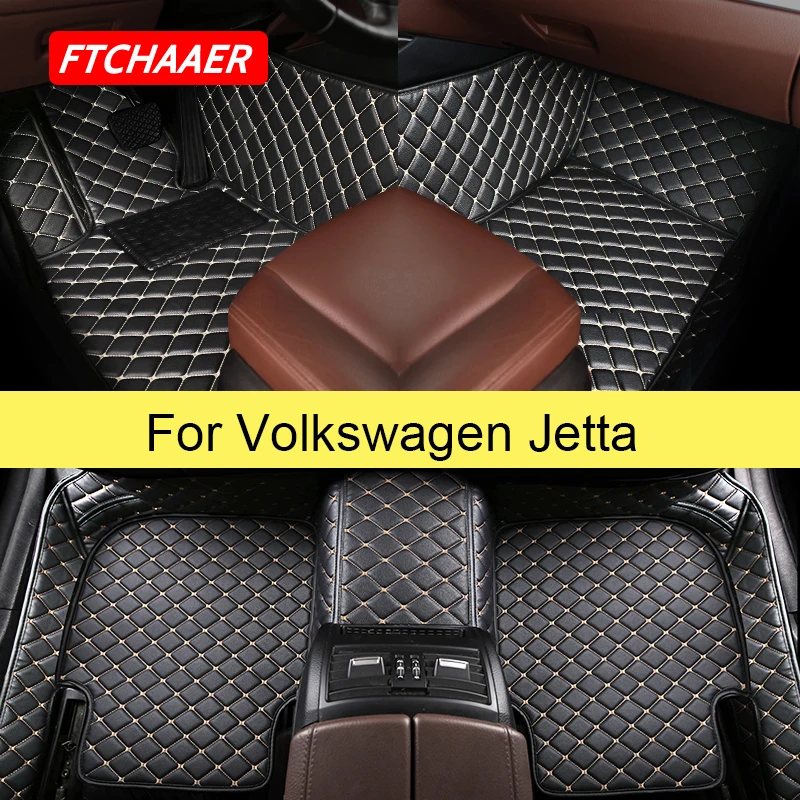 FTCHAAER  Car Floor Mats For VW Jetta Foot Coche Accessories Auto Carpets