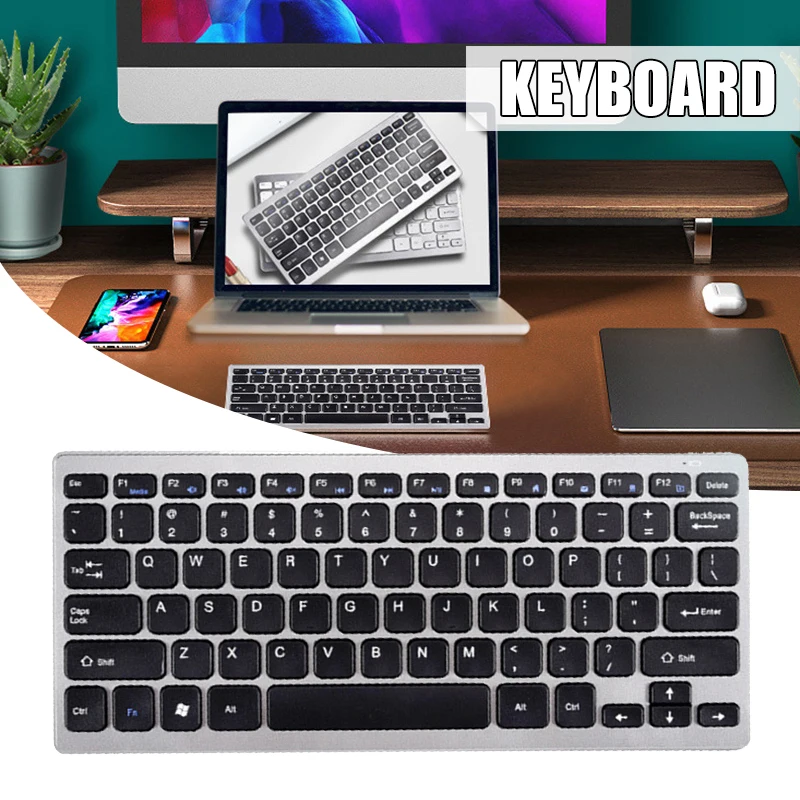 Купи Bluetooth Keyboard Wireless Keyboard Mini Keyboard Wireless for PC Phone iPad Rechargeable Noiseless Keyboards Bluetooh за 969 рублей в магазине AliExpress