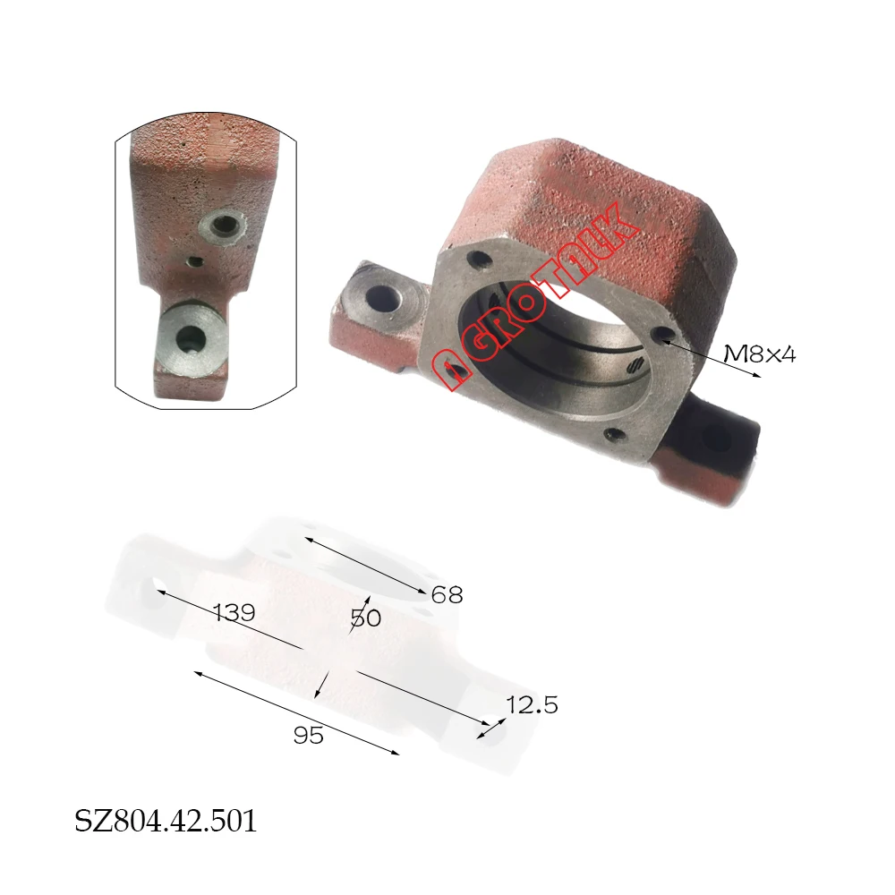 Вал трансмиссии для трактора YTO X804 / X 904 SZ804.42.501, поддержка силового деления