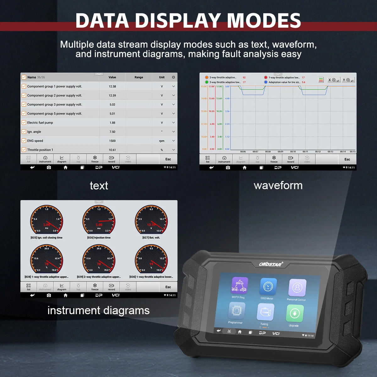 Фото OBDSTAR KP50 Диагностический инструмент для мотоциклов OBD2 Сканер с прозрачными кодами неисправностей Поддержка для Yamaha/Suzuki/HONDA/Kawasaki/KYMCO/VESPA №5