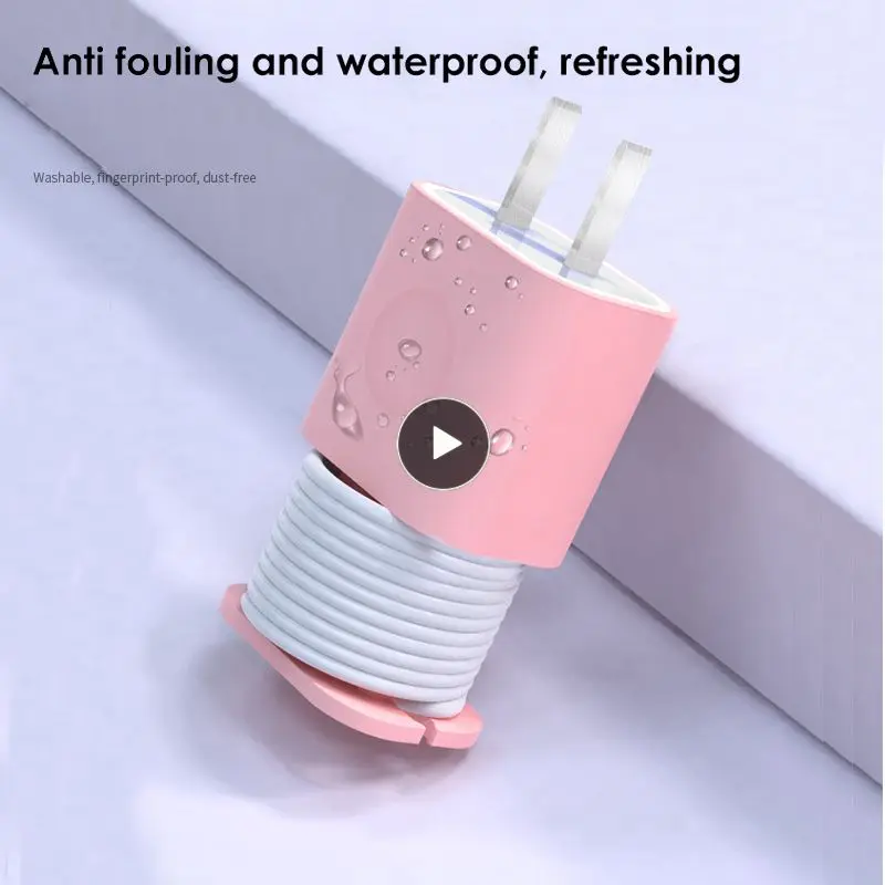 

Silicone Data Cable Winder 2 In 1 Charger Protector Portable Protective Cover Protection Cable Storage
