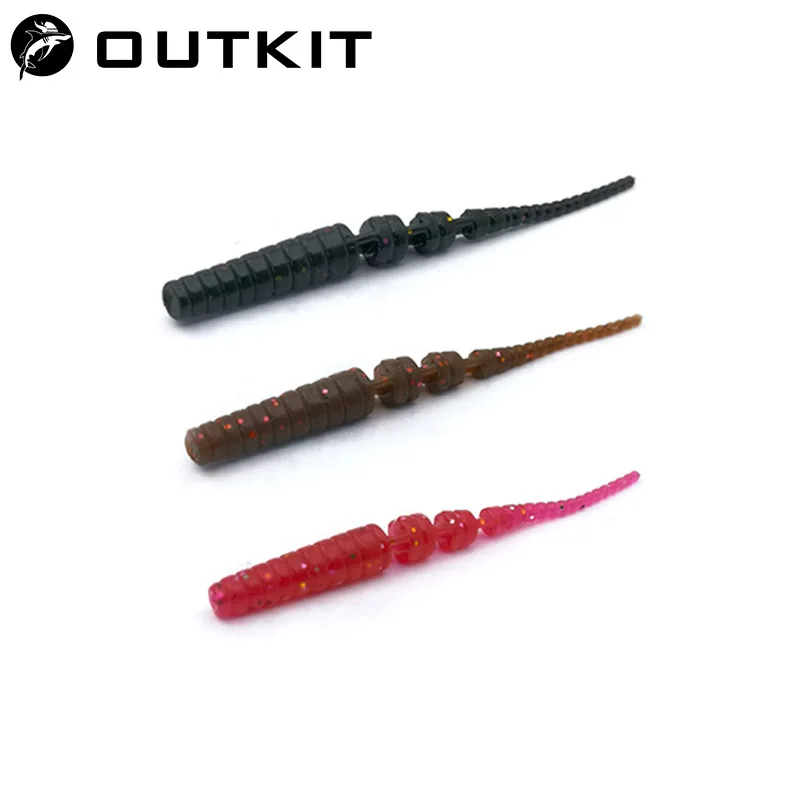 OUTKIT 4 см 5 мягкие рыболовные приманки в виде червя штырьковый хвост искусственная