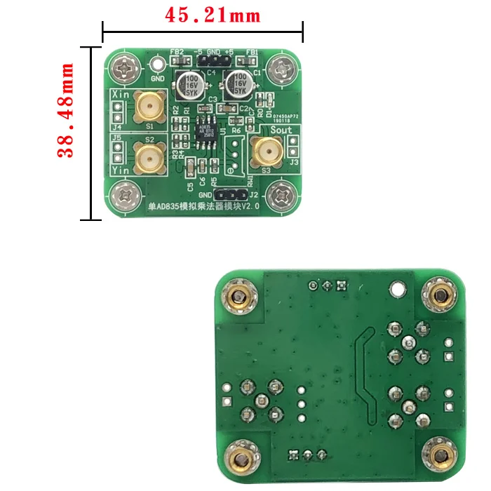 Один аналоговый множитель AD835 модуль 250 МГц широкополосный четырехквадрантный