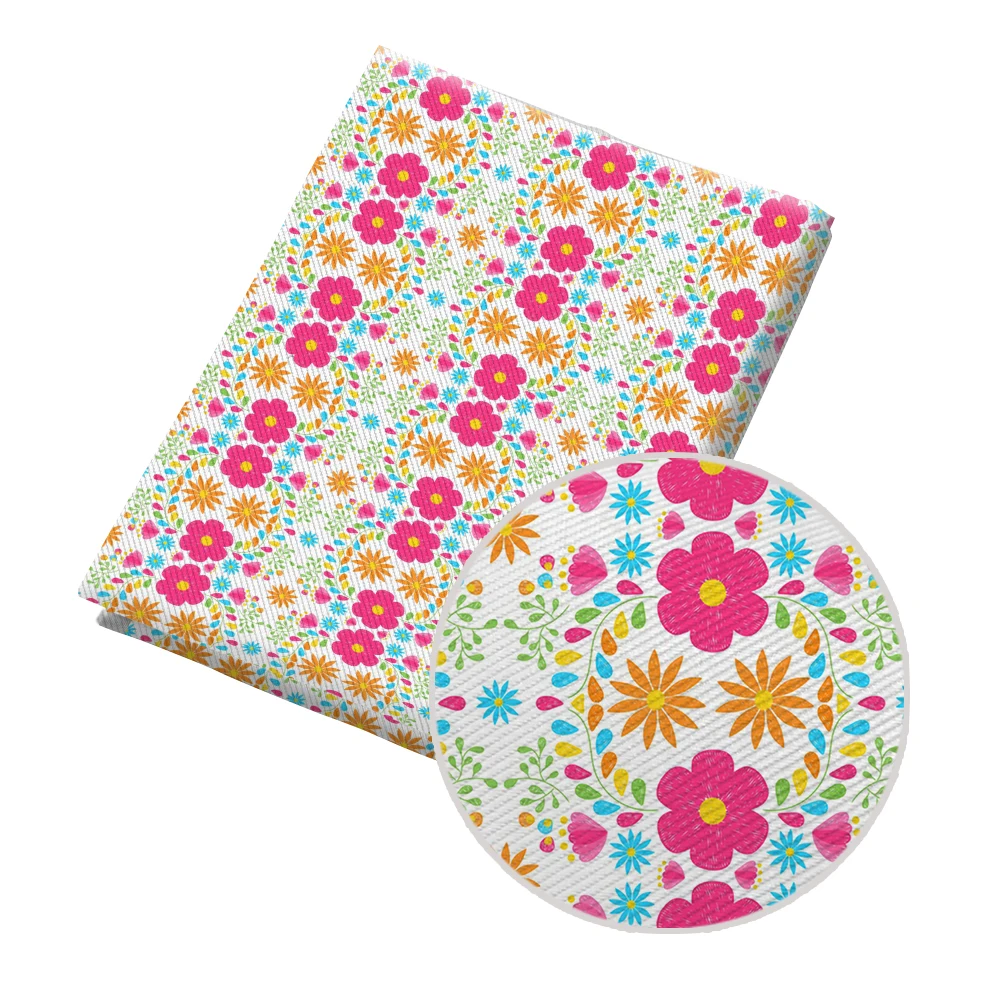 

50*145cm Mexican Party Printed Twill Polyester Cotton Fabric for DIY Home Tex Bags Handmade Materials